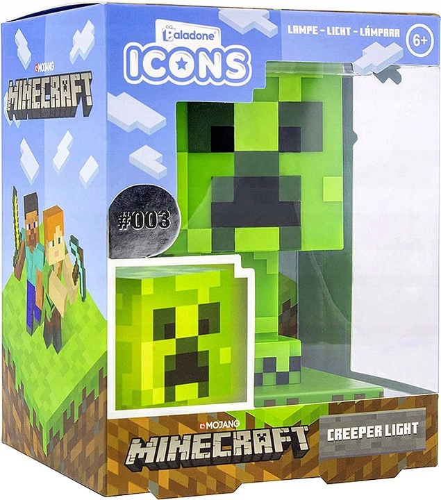MINI SVETLO MINECRAFTOVÁ KRÉMOVÁ Nočná lampa ORIGINÁL