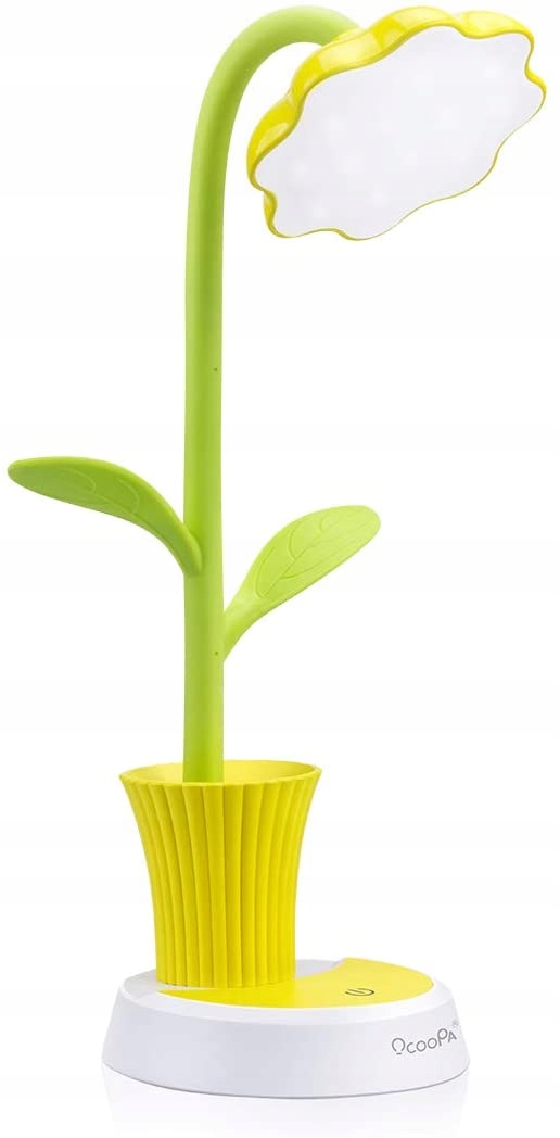 Detská stolná lampa, žltý držiak na pero