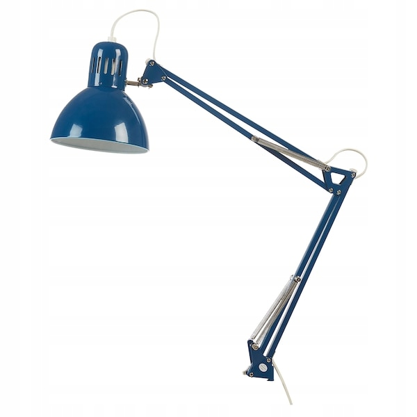 IKEA TERTIAL Modrá stolová lampa