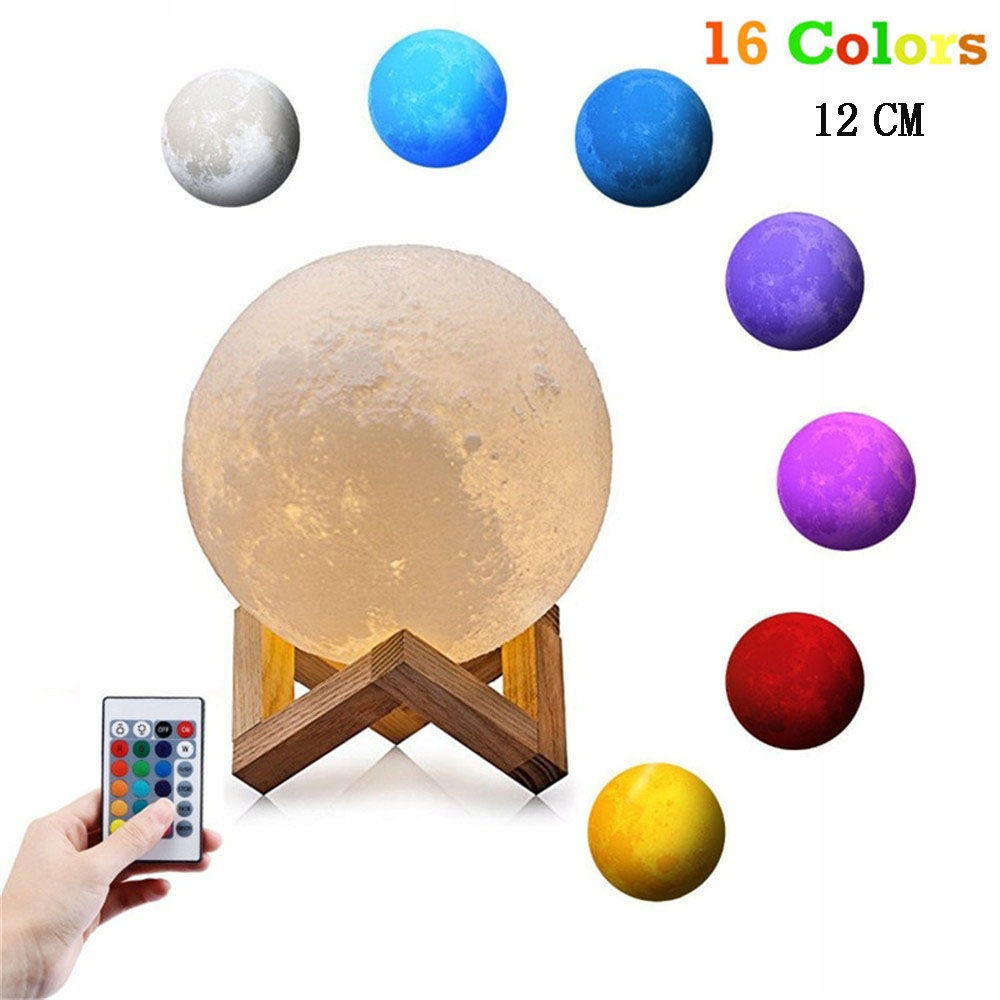 NOČNÉ SVETLO PRE DIEŤA svietiace MOON 3D