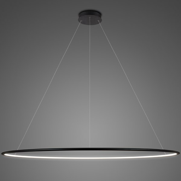 Závesné svietidlo LED Circles č.1 Φ230 cm v čiernej farbe 4k