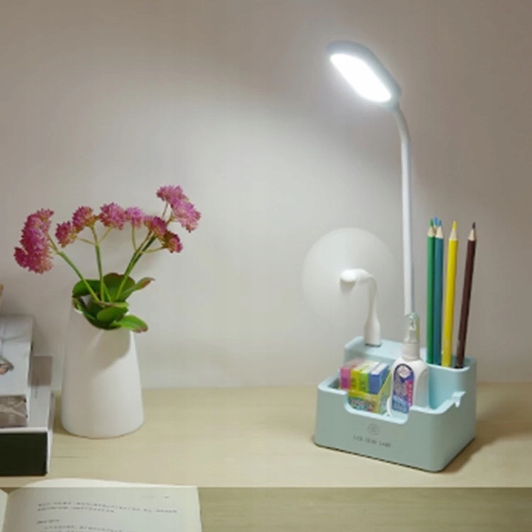 LED pracovná lampa na darček, ružovo modrá