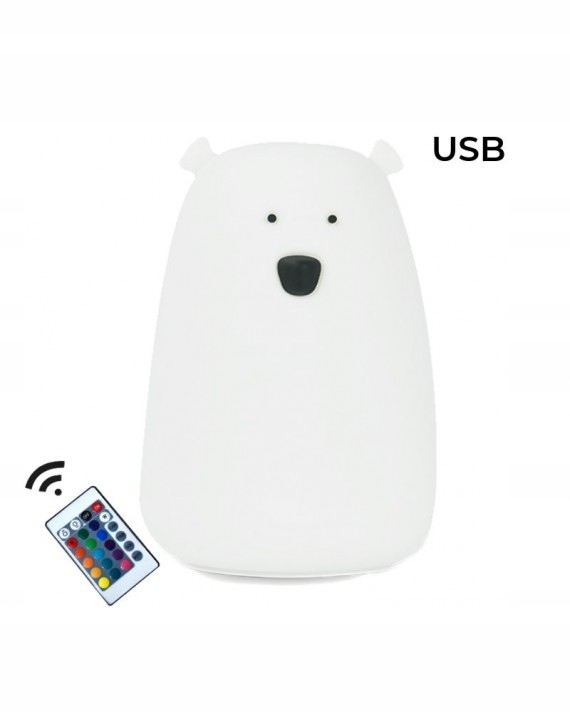 Lampa Rabbit & Friends Big Bear s USB diaľkovým ovládaním