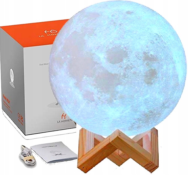 NOC SVETLOMETU - OBROVSKÝ - MOON 3D 40 CM MOON