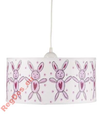 Závesná lampa ružová RABBITS zajačik zavesený