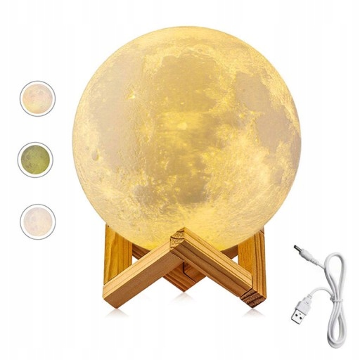 13 CM NOC SVETELNÉ SVETLO MESIAC MOON LIGHT 3D