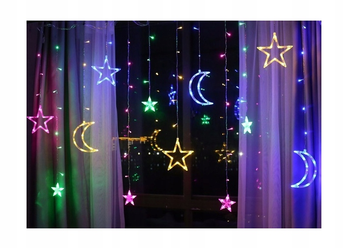 MOON STARS GIRLAND HOUSE / GARDEN LED 2.5
