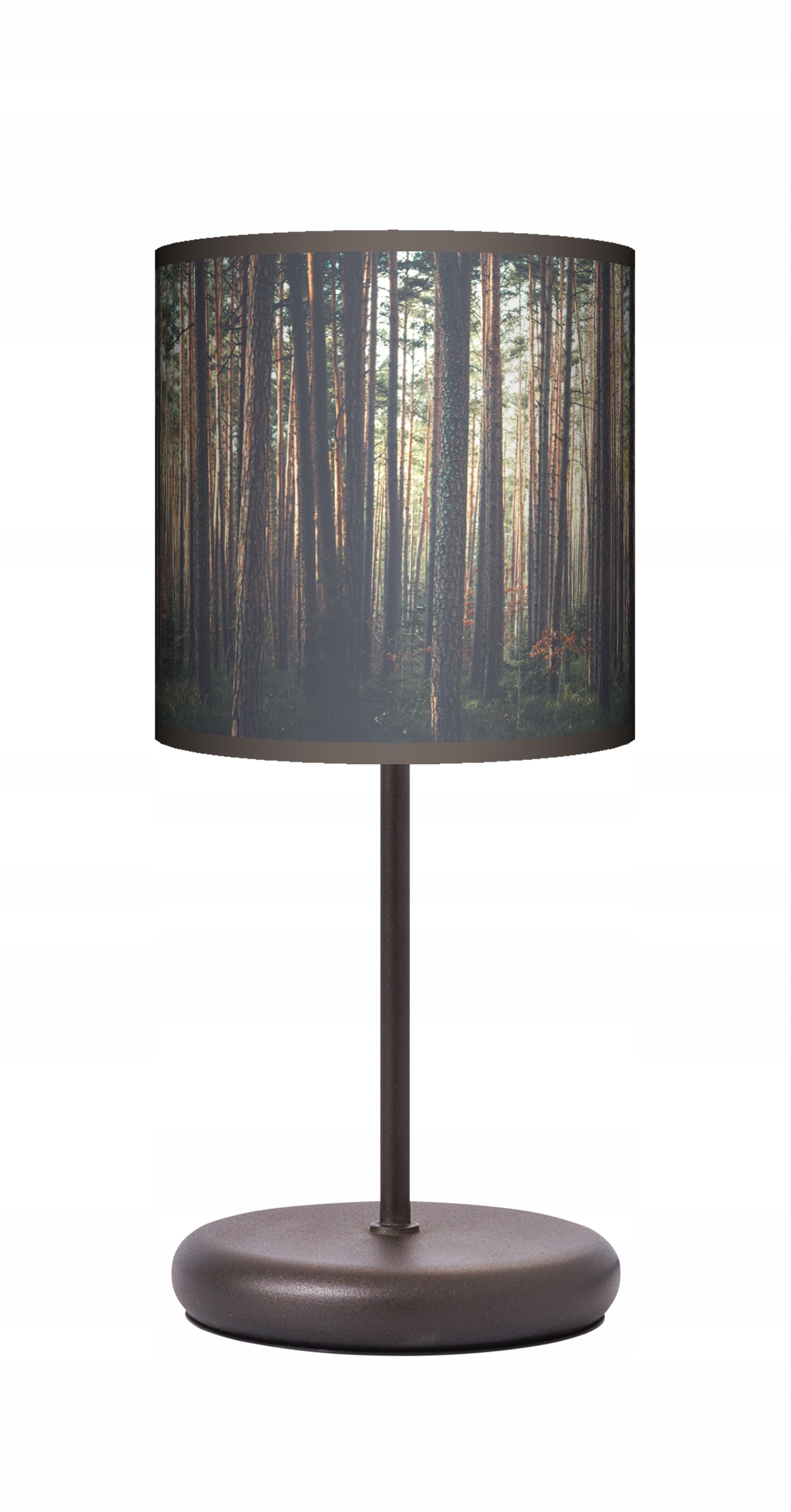 Moderná stolová lampa, nočná lampa, lesný strom