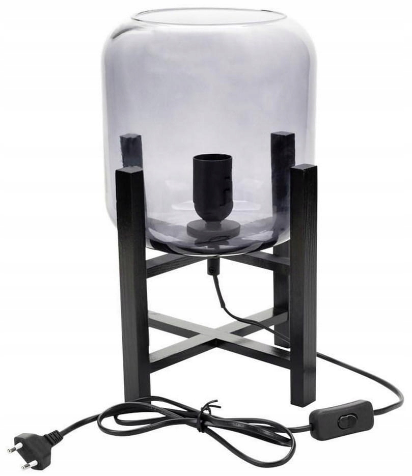 Štýlová sklenená lampa na nočný stolík