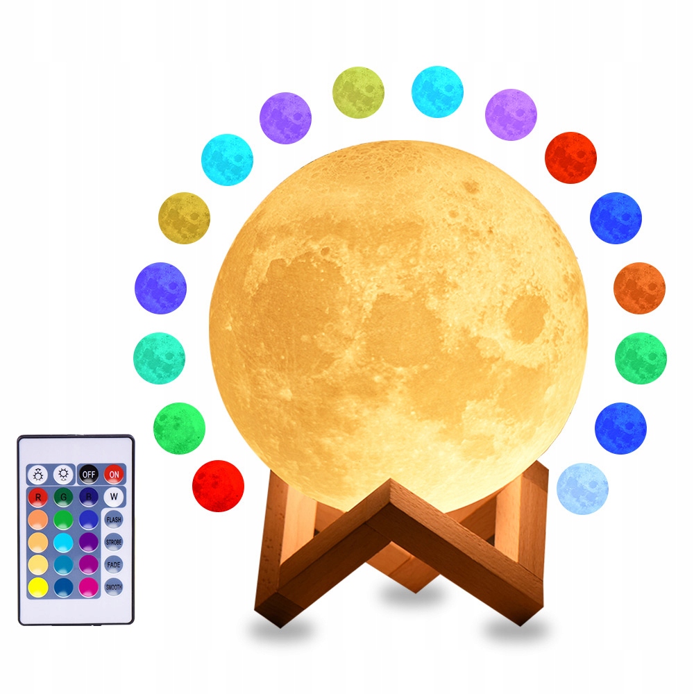 MOON LIGHT 3D MOON LIGHT S DIAĽKOVÝM OVLÁDANÍM 12CM