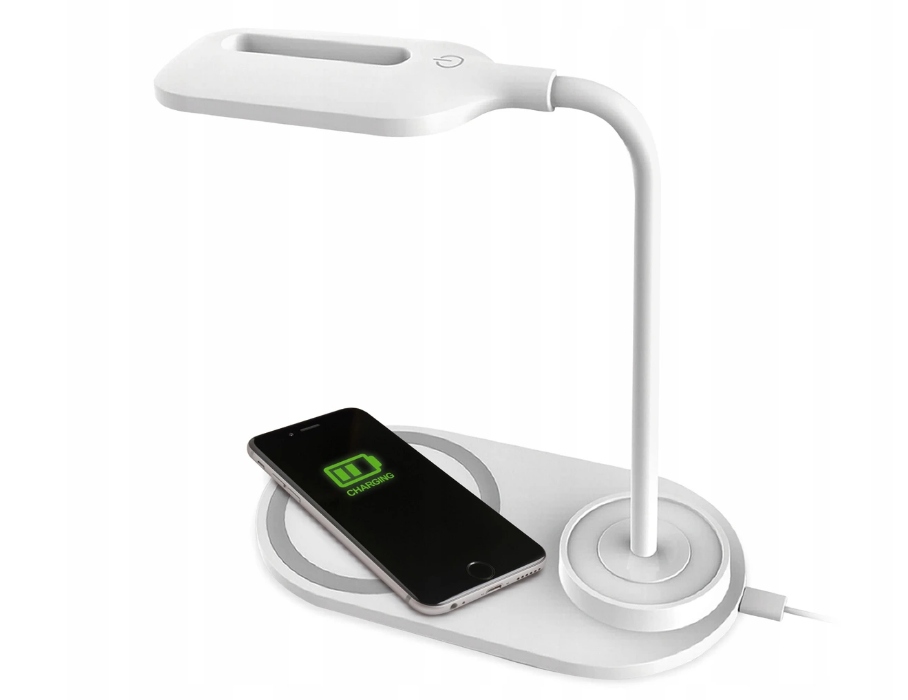 LED stolová lampa s indukčnou nabíjačkou QI 5V