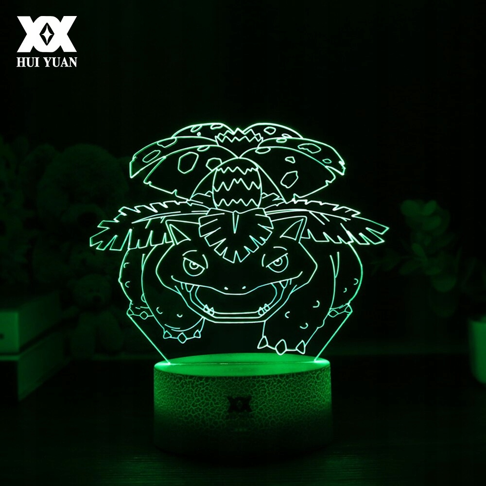Nočná lampa 3D Pokémon Venusaur Pokémon GO
