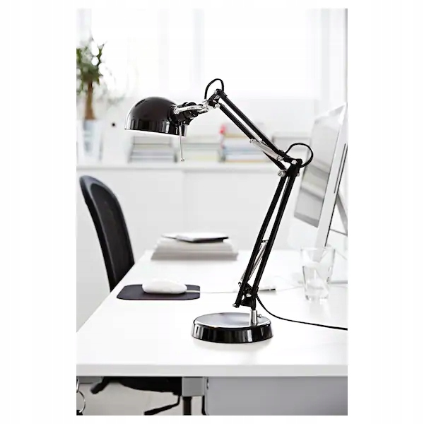 IKEA FORSA Stolná lampa poniklovaná