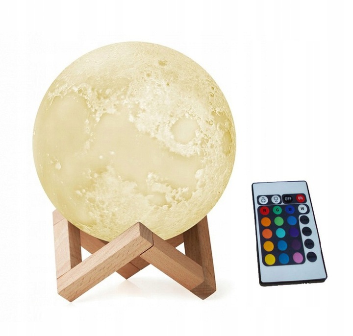 Nočná lampa - Mesiac 3D MOON LIGHT + PILOT