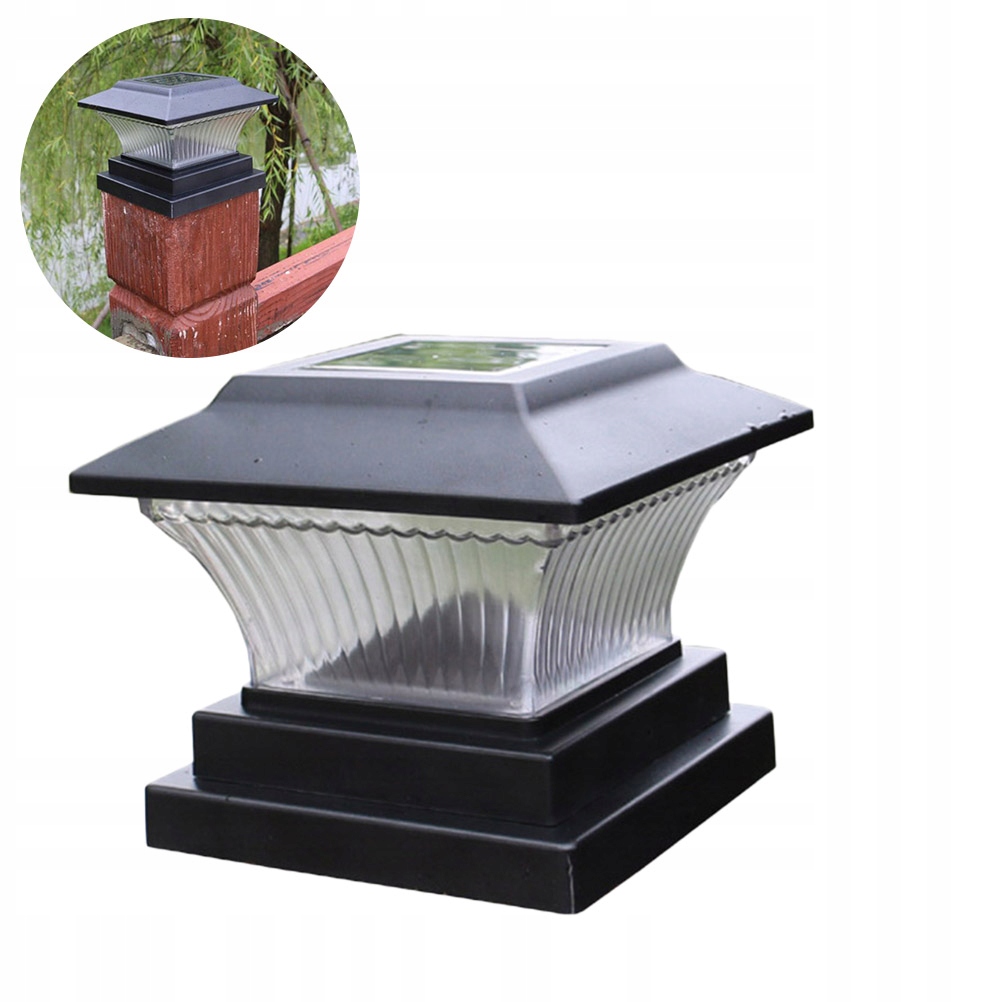 1PC solárne napájaná LED pólová lampa s