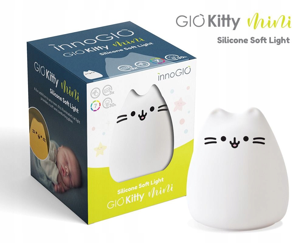 innoGIO Silikónová lampa Kitty Mini