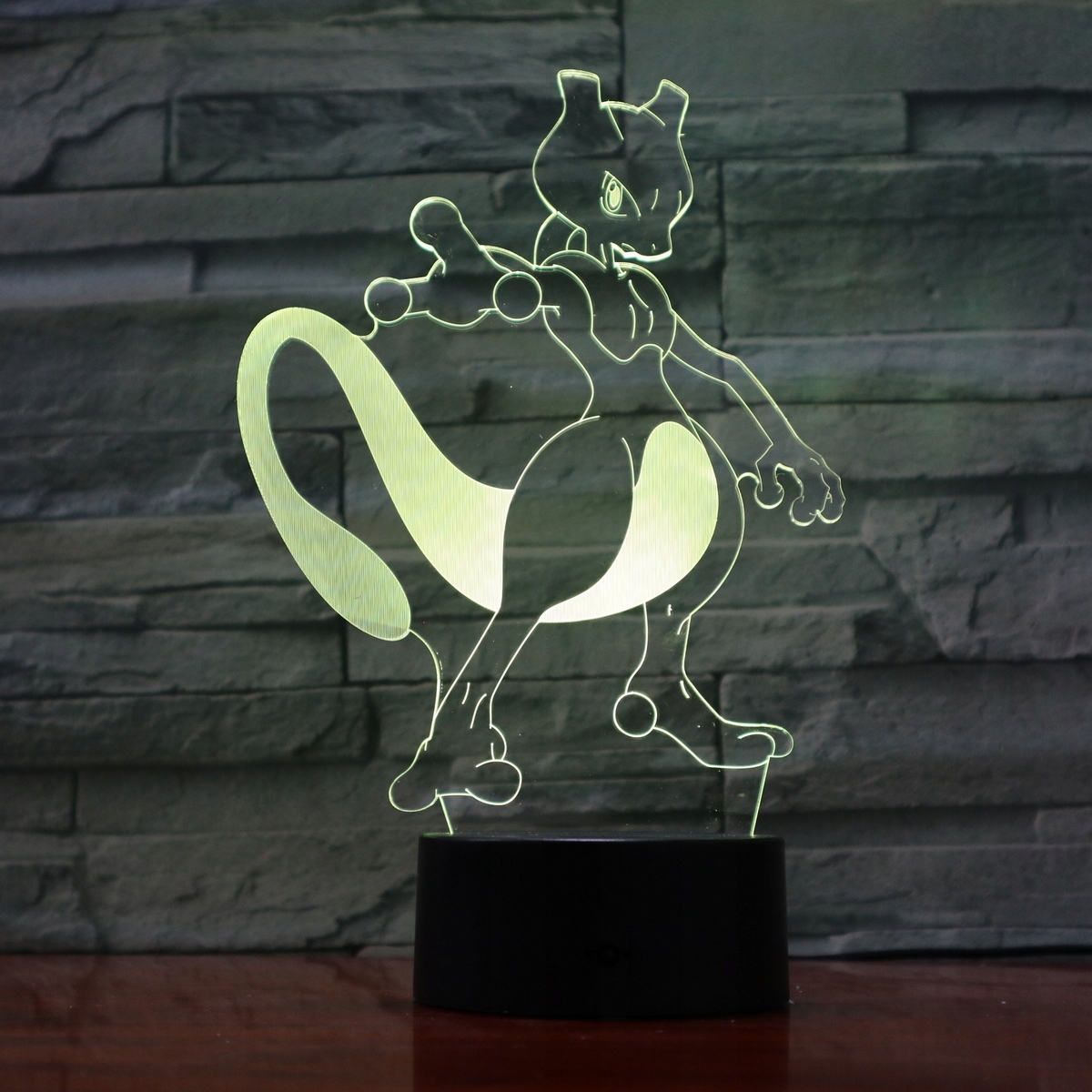 Nočná lampa 3D MEWTWO 7 farieb Pokémon GO Pilot