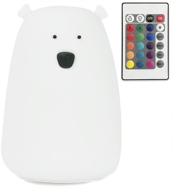 Svietidlo Rabbit + Friends SILICONE Miś WHITE PILOT