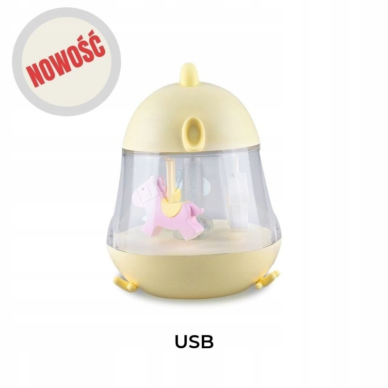 Lampa s hudobnou skrinkou, žlté kuriatko