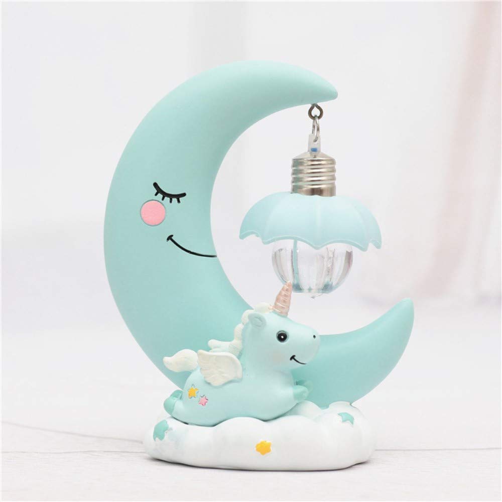 Unicorn Moon Night Light (Blue)
