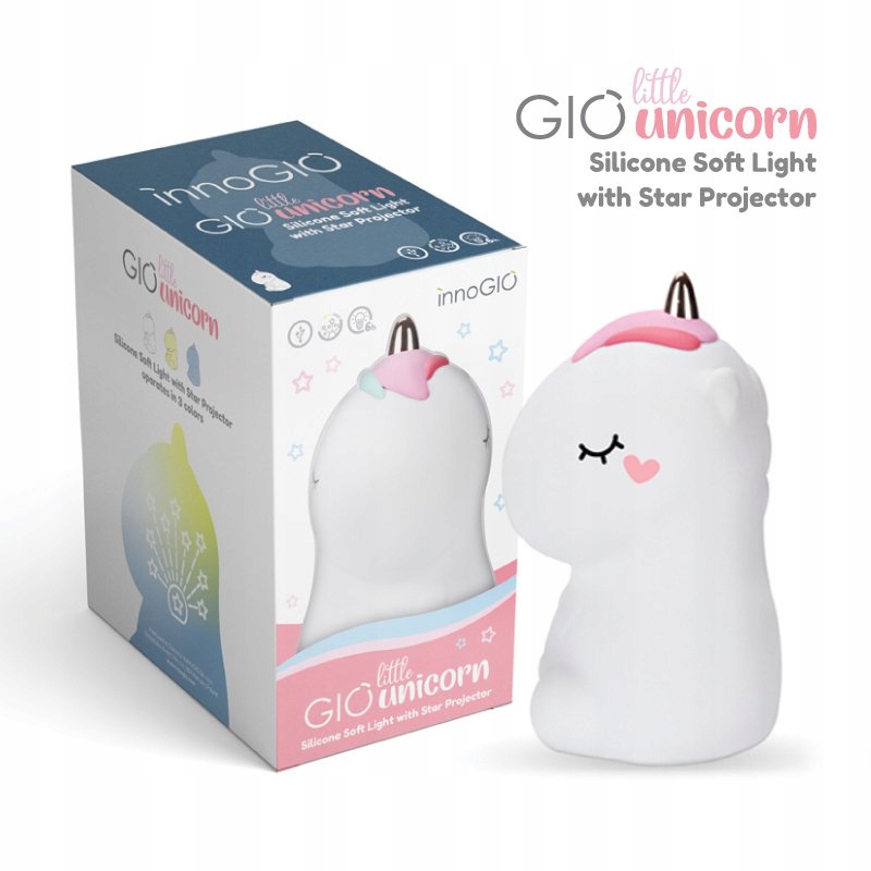 Lampa InnoGIO LittleUnicorn s projektorom