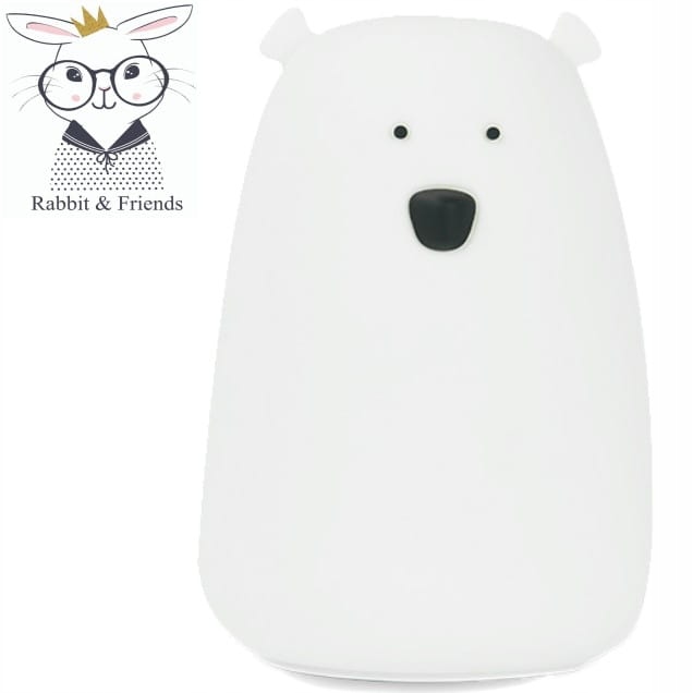 Lampa s veľkým medveďom - biela Rabbit & Friends