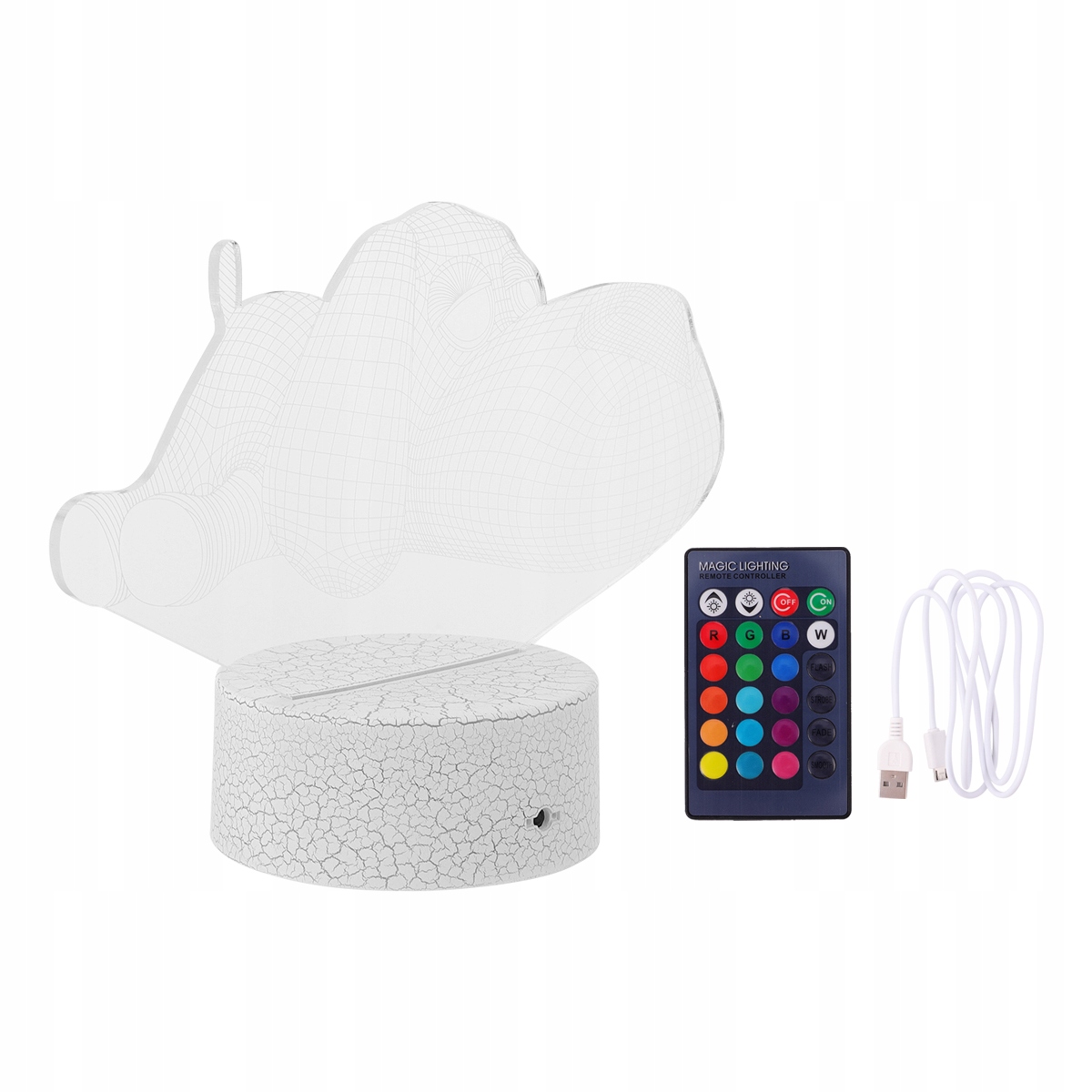 Roztomilý pes Design Light 16 farieb Remote st