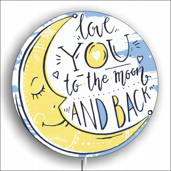 Nočná lampa KSIĘŻYC LOVE - darček pre tínedžera