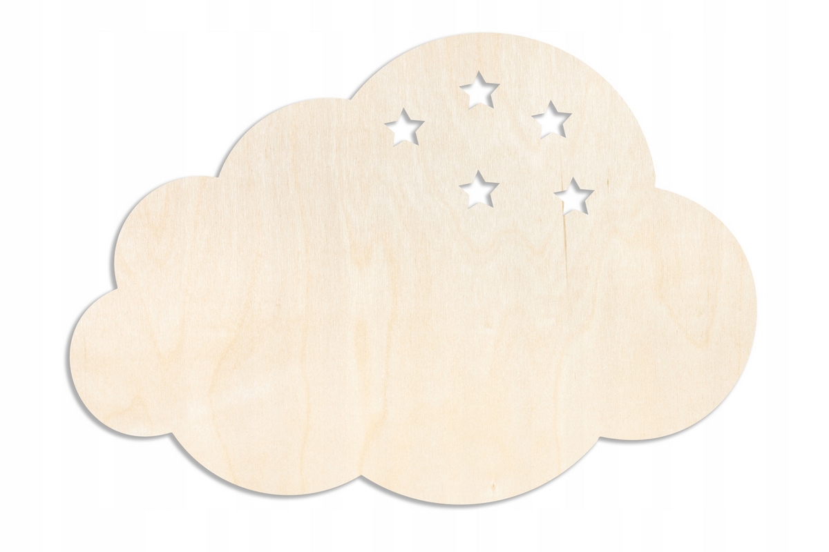 Detská drevená lampa LED cloud AA batérie