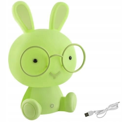 Králičia zelená LED nočná lampa pre deti