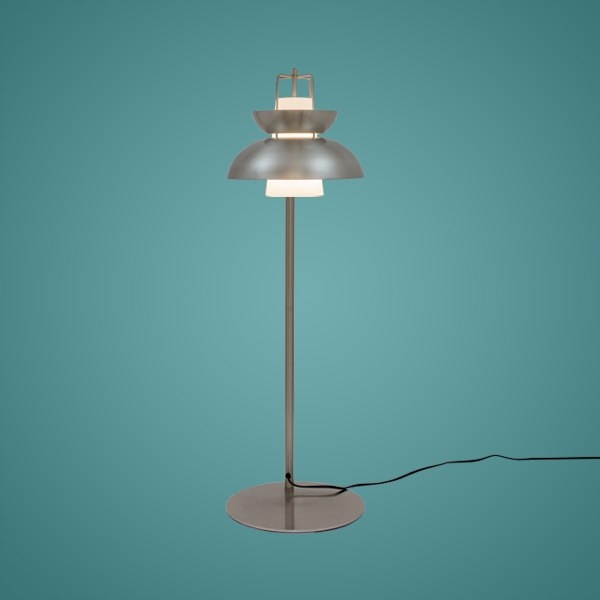 Škandinávska stojaca lampa, poniklovaná