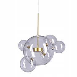 Závesné svietidlo BUBBLES 5 + 1 LED zlaté 3000K