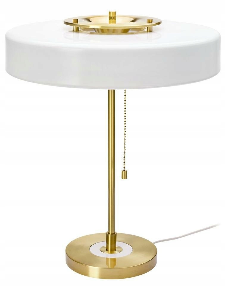 Stolová lampa ARTE biela a zlatá - hliník, sklo