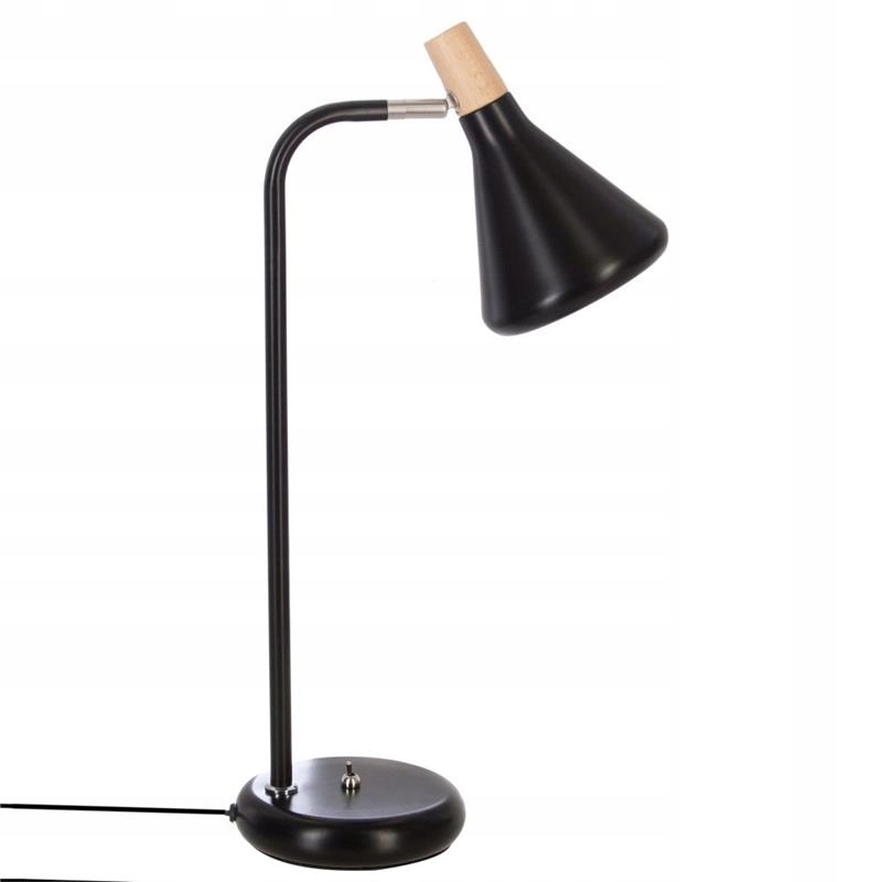 Školská stolná lampa pre deti, čierny kov