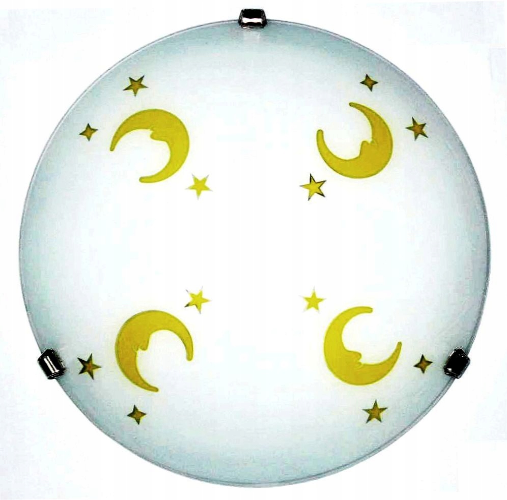 Stropné svietidlo 40 cm LUNA E27 mesiace, biely, žltý vzor