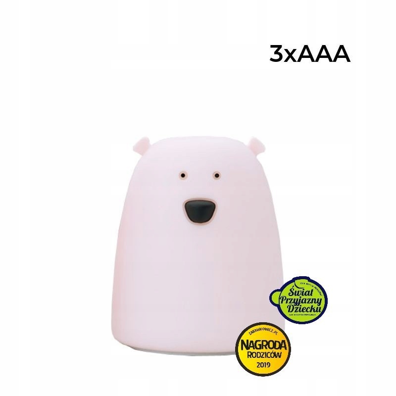 Malá medvedia lampa - ružová