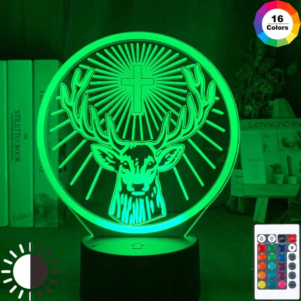 Nočná lampa 3D jagermeister Deer RGB 16 farieb