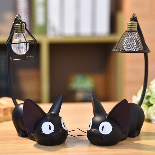 Nočná lampa čierna mačka pre dieťa 2 druhy