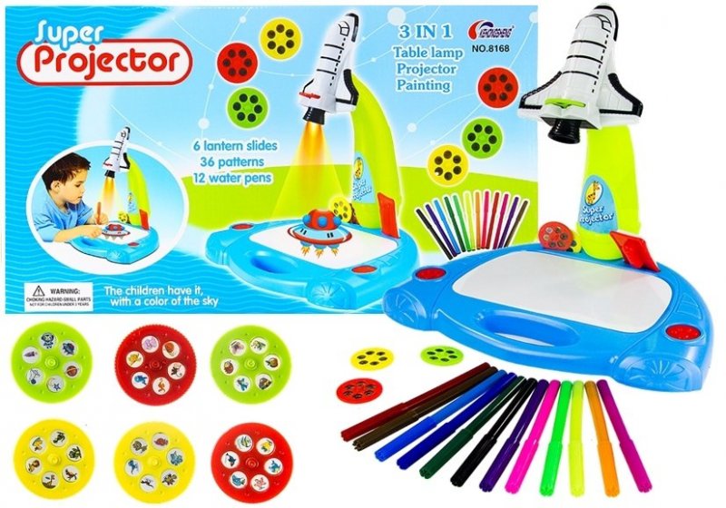Projektor Projektor Rocket na maľovanie 36 obrázkov