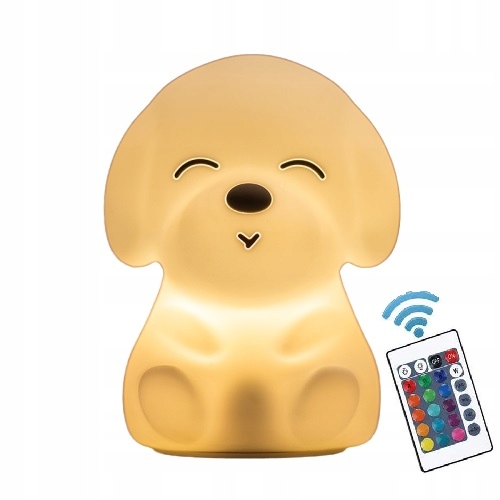 Doggy silikónová mäkká LED nočná lampa s diaľkovým ovládaním