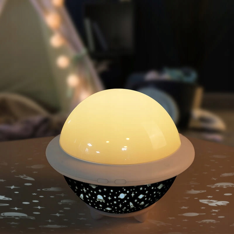 Hviezdny projektor UFO nočná lampa biela