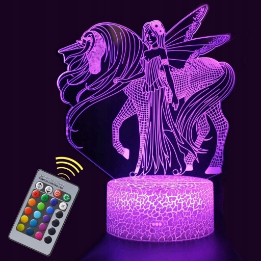 Dotykové diaľkové ovládanie Unicorn s 3D nočným svetlom 4