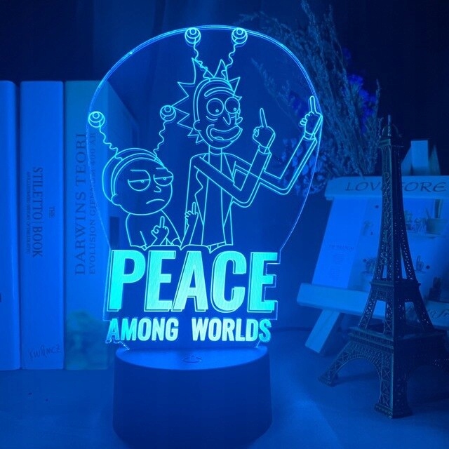 Nočná lampa 3D Rick And Morty 7 farieb