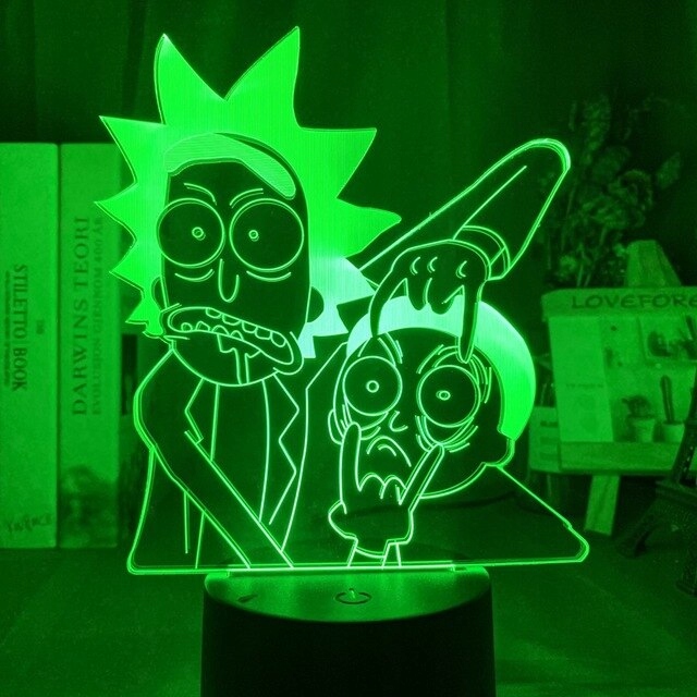 Nočná lampa Rick And Morty RGB 16 farieb + diaľkový ovládač
