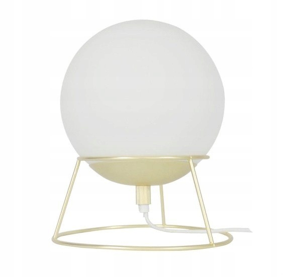 Nočná lampa BONA 28cm zlatá 60W biele sklo kov