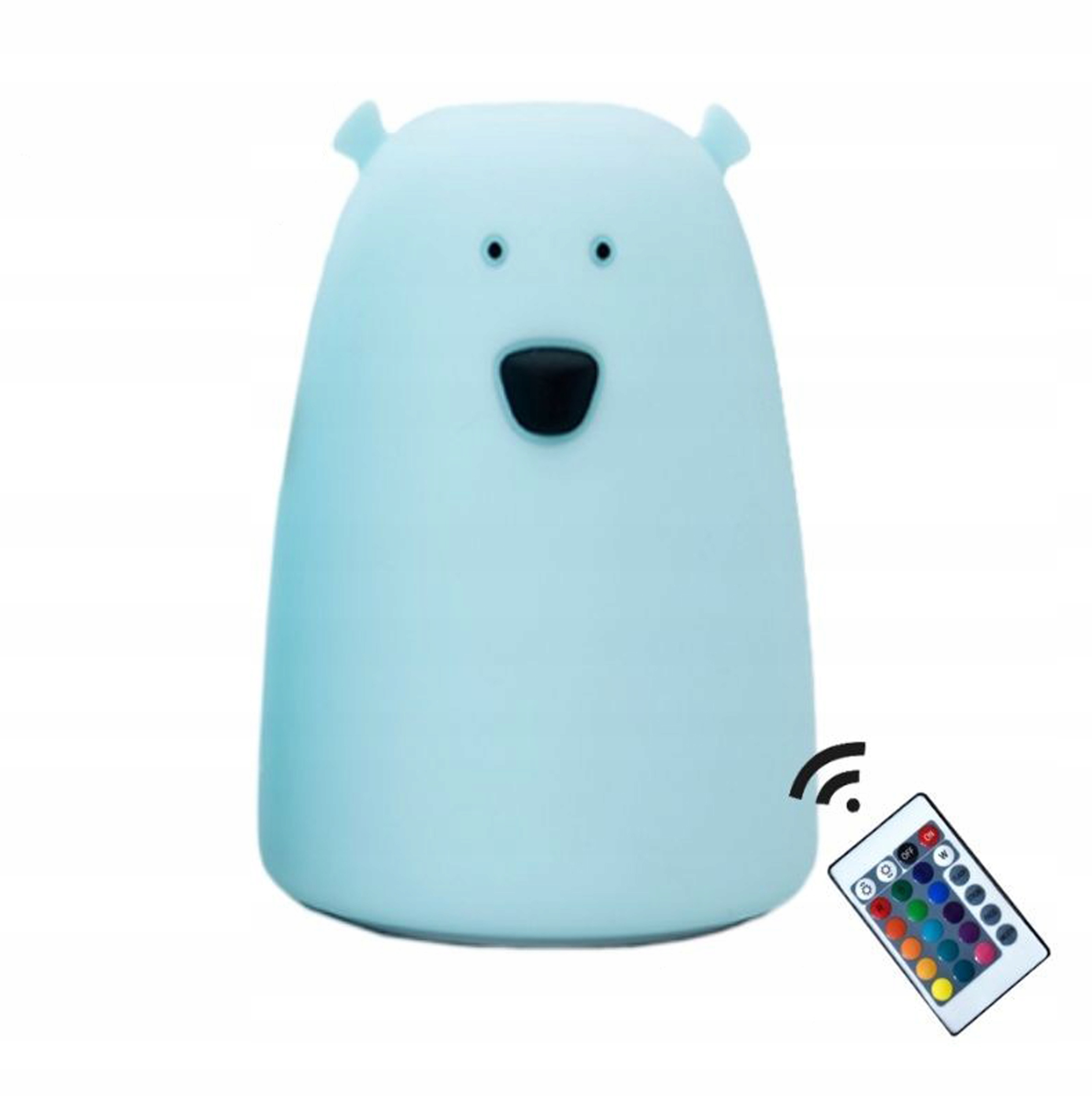 Rabbit & Friends BIG BEAR LAMP modrá s diaľkovým ovládaním