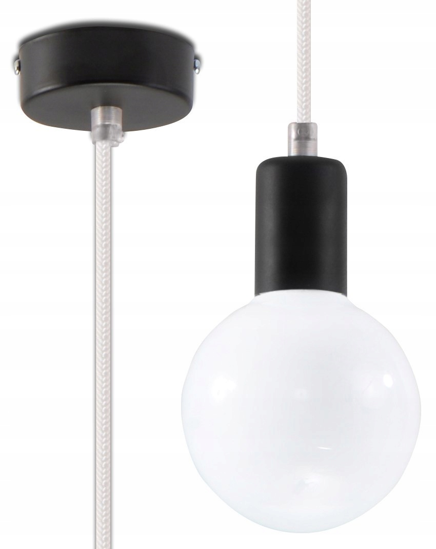 Závesné svietidlo EDISON Biely luster kuchyňa obývacia izba