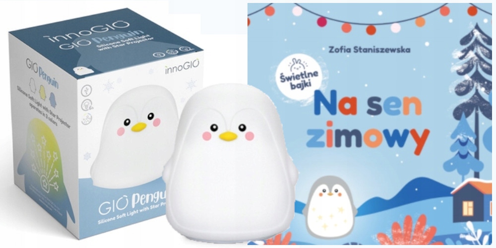 Nočná lampa InnoGIO Penguin s projektorom