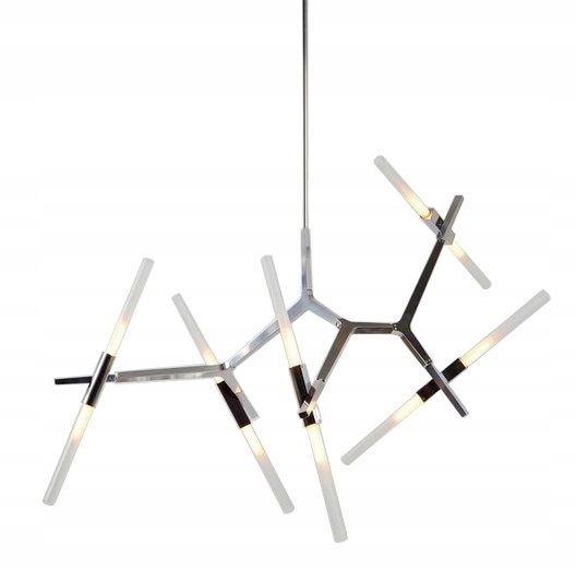 Závesná lampa CANDELABR PREMIUM 10 strieborná - alumi
