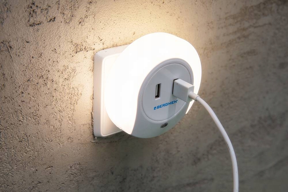 Nočná lampa pre senzor zásuvky USB CHARGER CDS
